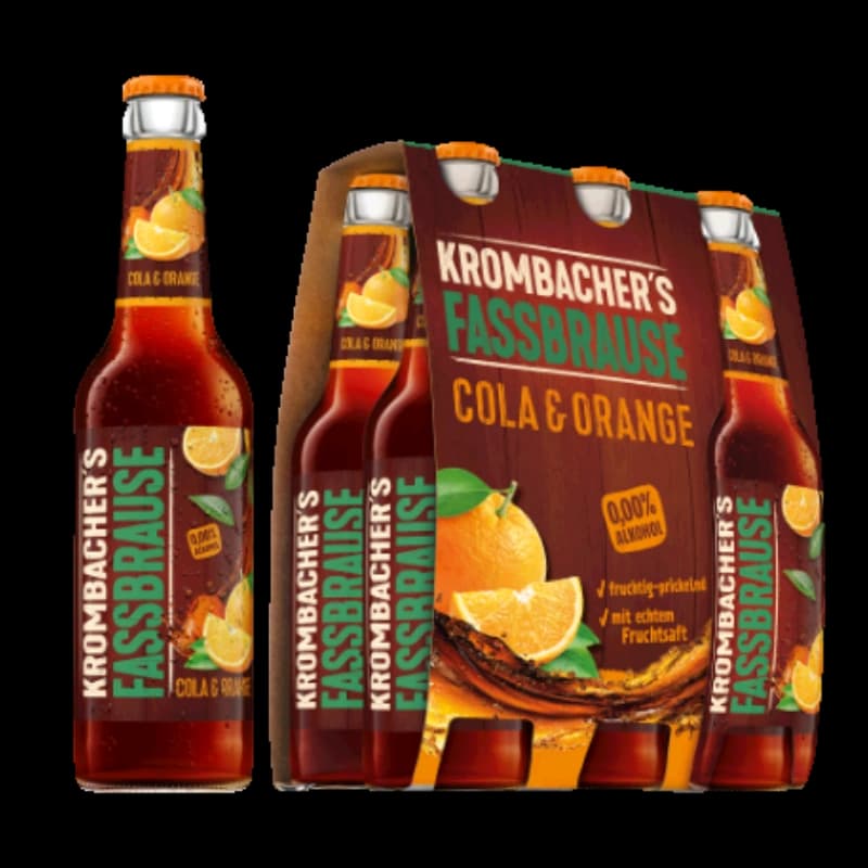 Krombacher Fassbrause Cola & Orange 6x0,33l 
