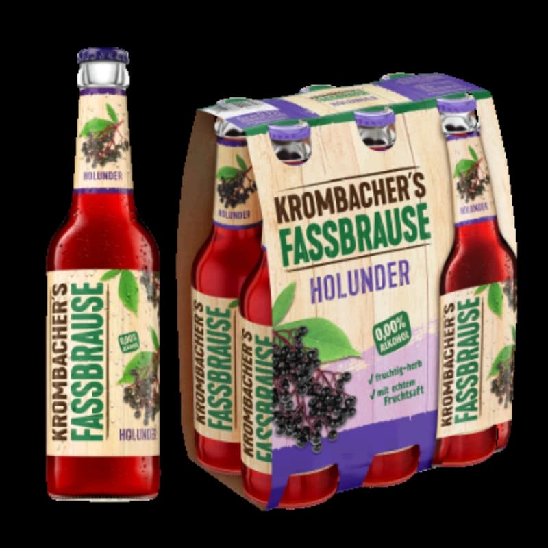 Krombacher Fassbrause Holunder 6x0,33l
