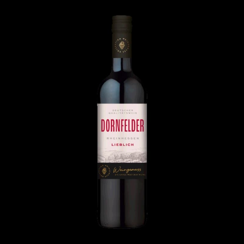 Weingenuss Dornfelder Rotwein Rheinhessen lieblich QbA 0,75l