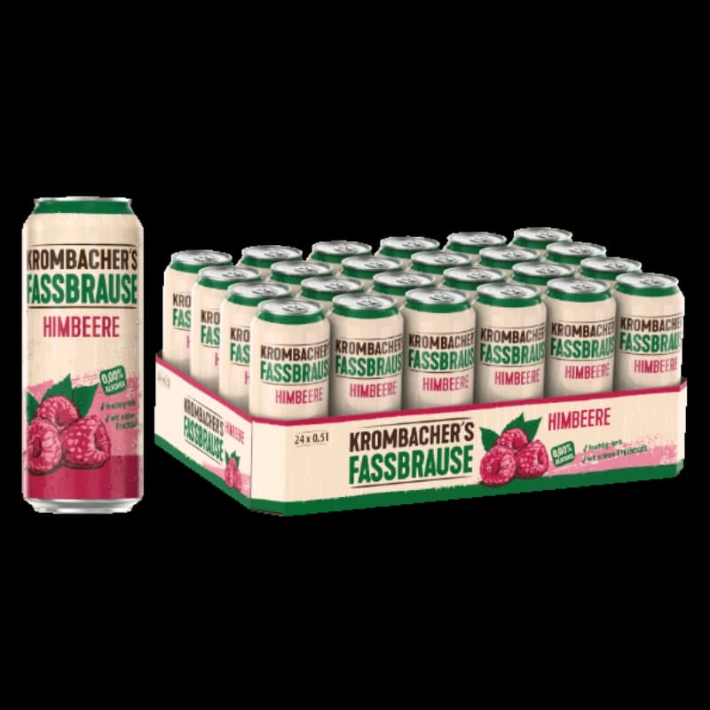 Krombacher Fassbrause Himbeere 24x0,5l 