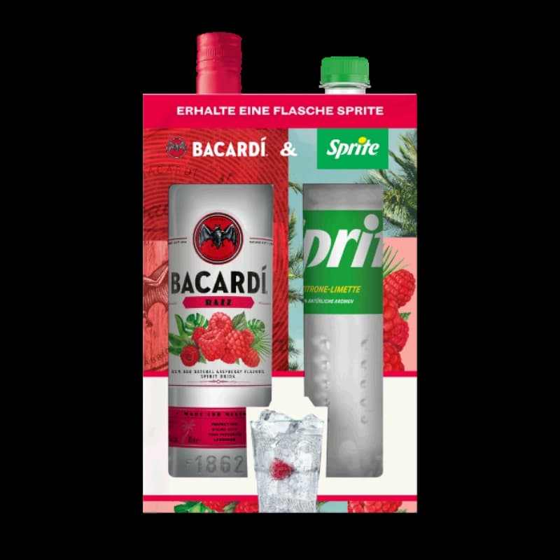 Bacardi Razz 27% 0,7l+Sprite 0,85l