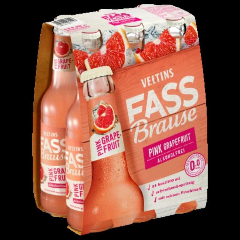 Veltins Fassbrause Pink Grapefruit 6x0,33l 