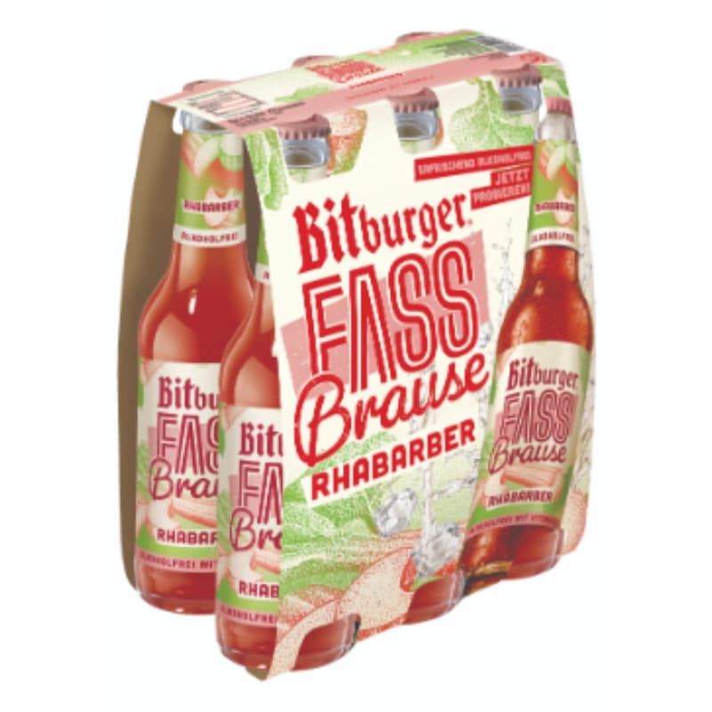 Bitburger Fassbrause Rhabarber 6x0,33l 