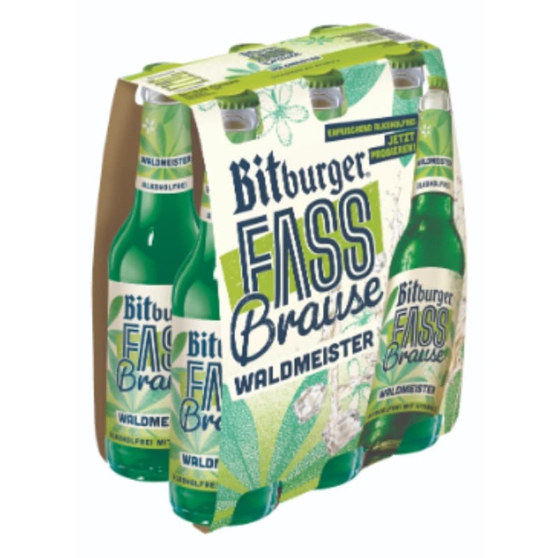 Bitburger Fassbrause Waldmeister 6x0,33l