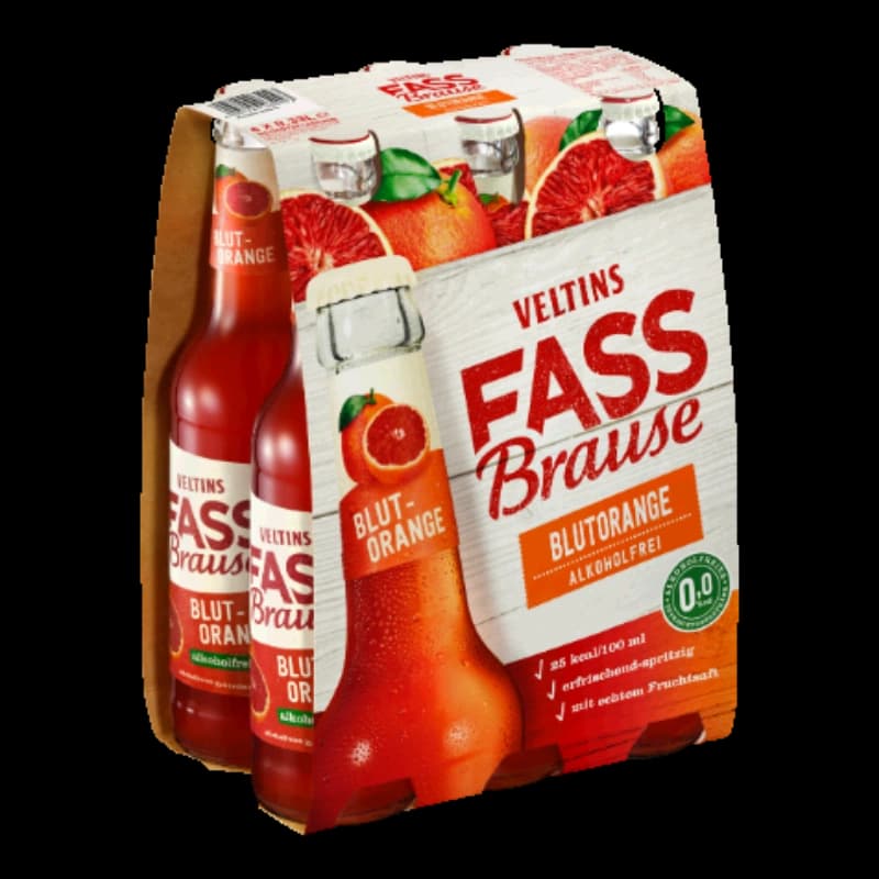 Veltins Fassbrause Blutorange 6x0,33l