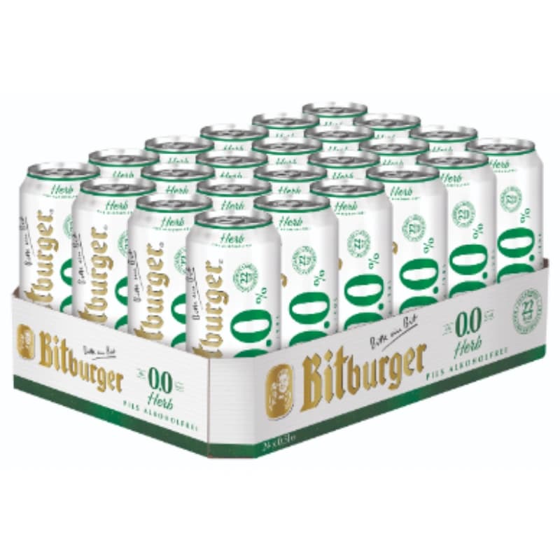 Bitburger 0,0% Herb Pils Alkoholfrei 24x0,5l 