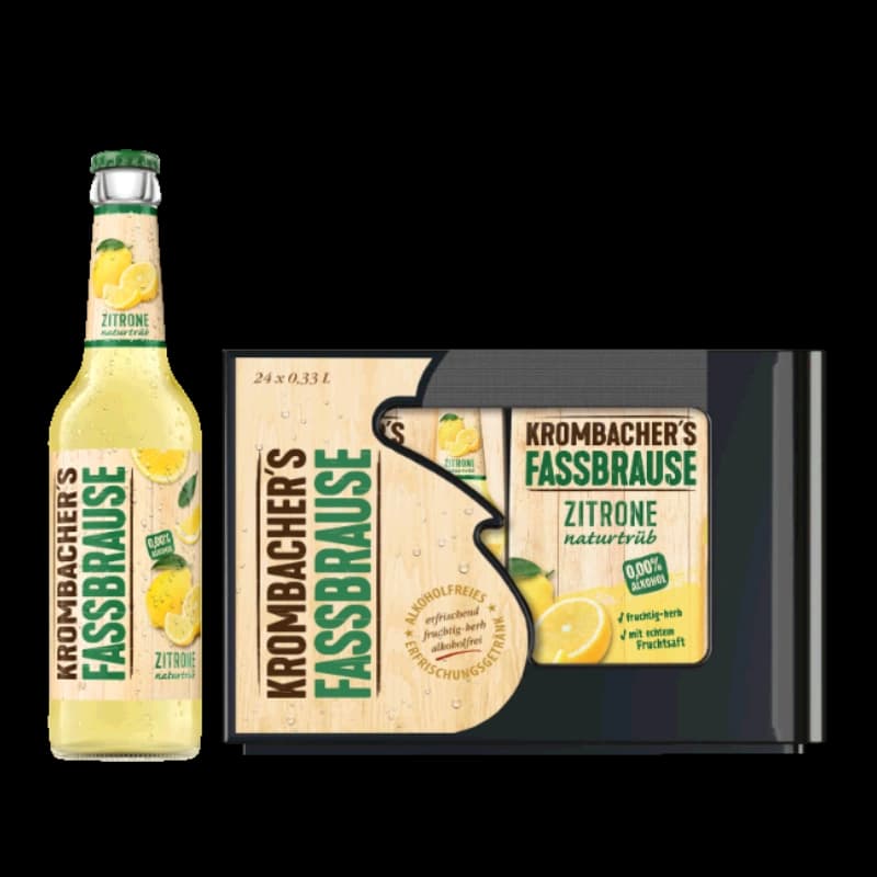 Krombacher Fassbrause Zitrone naturtrüb 4x6x0,33l