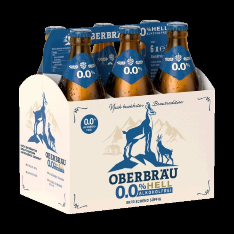 Oberbräu Hell alkoholfrei 0,0% 6x0,5l