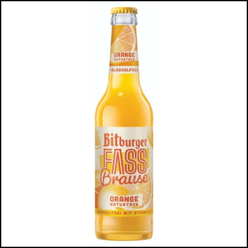 Bitburger Fassbrause Orange naturtrüb 0,33l
